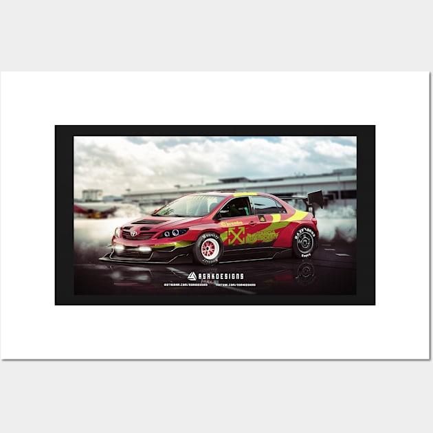 Toyota Corolla Timeattack concept render-- Digital design Art print by ASAKDESIGNS. Wall Art by ASAKDESIGNS